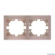 Рамка 2п горизонтальная кремовый без вставки MIRA 