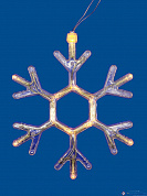 Фигура LED подвес, Снежинка, 18*19см,на бат.3ААА(не в/к)т/бел, IP20ULD-H1819-012/STA/3AAA W/W UNIEL