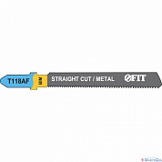 Пилка для лобзика по металлу, прямой, тонкий рез Bimetal, 76/51/1,1 мм (Т118AF) FIT