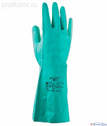 Перчатки защитные промышленные из нитрила. цв.зеленый, размер XL  (JetaPro)