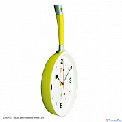 Часы настенные сковорода 25х43см, корпус желтый с белым  "Рубин"