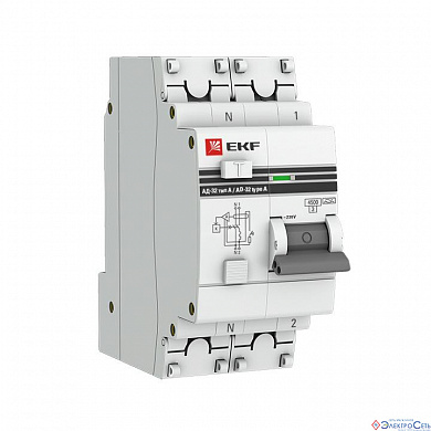 10А   АД-32 2п      10А/30мА 4,5кА "С" (EKF) эл PROxima