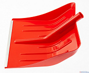 Лопата для уборки снега пластиковая, красная, 400х420 мм, без черенка, d=32mm, до -40°C Сибртех