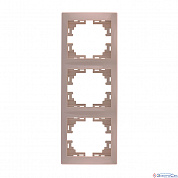 Рамка 3п вертикальная кремовый без вставки MIRA 