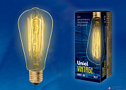 Лампа  E27  накаливания  конус   60W  220V ДЛ-IL-V-ST64-60/GOLDEN/E27 VW02 Vintag UNIEL