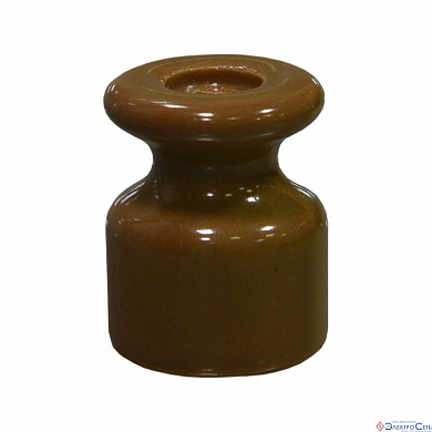 Изолятор керамический  для наружного монтажа  коричневый D20*24 (для 3-х жил.) Мезонин