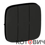 Панель лицевая для выключателя 3кл антрацит Valena Allure Leg 755038