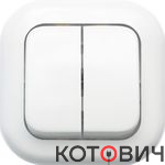 Выключатель 2кл белый ВАЛЕНТИНА