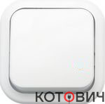 Выключатель 1кл о/у белый ВАЛЕНТИНА