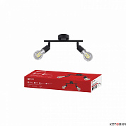Спот 2*E27 40W НПБ СПОТ-2ШxЕ27-BL черный IN HOME