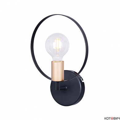 Бра настенное 1*E27 60W 10205/1wBK+GD  
