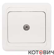 Розетка 1п TV белая Лондон  ЭКФ