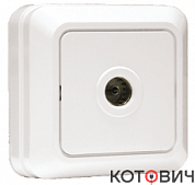 Розетка 1п TV белый РИМ ЭКФ