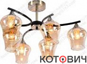 Люстра потолочная 6*E27 60W AU1705/6 BK+AB