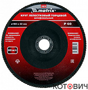 Круг лепестковый торцевой 125х22,2 мм,  Р60 "Matrix"