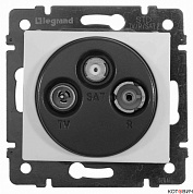 Розетка механизм 1п TV+SAT+FM оконечная белый VALENA 774436