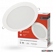 Светильник LED встр кругл 18W 6500K d225(202)мм 1080Lm белый RLP IP40 IN HOME