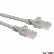 Патч корд U/UTP неэкранированный 3 м, категория 5e, серый Cu PC-3U ЭРА