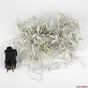Гирлянда LED, бахрома,IP44, янт/т.бел,10,0м х0,4м, эф.мерц,248LED,соед ULD-B10006-248/TTK AMBER-WW