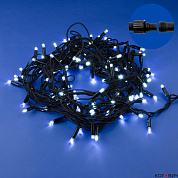 Гирлянда LED, нить,IP67, бел, 10,0м, эф.мерц, черн.пр, 120LED, соед ULD-S1000-120/TBK W