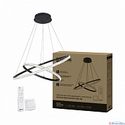 Подвес LED 95W ESTETIKA RING-MYSTERY-95RC-2BL 3000-6500K 600/400 1.2м трос ДУ черный IN HOME