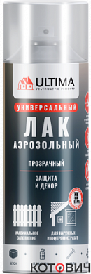 Лак-спрей ULTIMA (глянцевый), 520мл