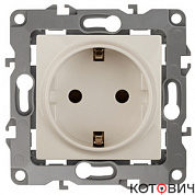 Розетка механизм 1п с/з слоновая кость Эра