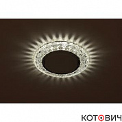 Светильник точечный GX53 прозрачный DK LD24 SL/WH с LED подсветкой 13W+4W 4000K  ЭРА
