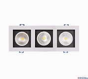 Светильник встраиваемый LED 3x8W 4000K PSP-S 213 55° White IP40