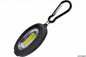 Фонарь-брелок LED KOC201B 0,5W 2xCR2032 в комплектe ABS-пл c каучук напыл магнит карабин Космос