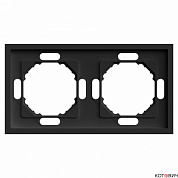 Рамка 2п черный уголь PFR00-5002-05 soft touch Эмили