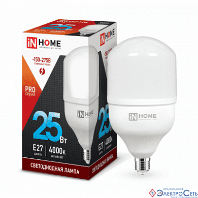 Лампа  E27  LED   25W  4000К  HP  FR  2380Lm  230V  PRO IN HOME