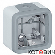 Коробка установочная 1п серый Plexo Leg 69651