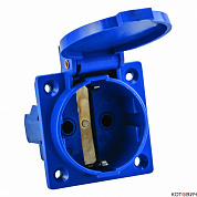 Розетка панельная 112 скрытая с крышкой IP44 16А 2Р+РЕ 220В EKF 