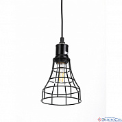 Подвес 1*E27 60W PL10 BK  металл, d135 мм, черный ЭРА