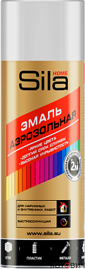 Краска-спрей акриловая SILA HOME (белый матовый), 520мл