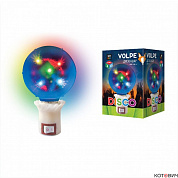 Св-к LED ДИСКО ШАР,свечение 3D звезды,d8см,вилка 220В VOLPE