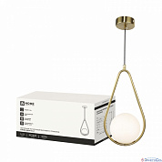 Подвес 1*G9 50W AURORA DROP-G9-LT матовый плафон, латунный корпус IN HOME