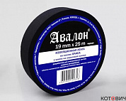 Изолента флисовая, черная  19мм* 25м для жгутирования проводов AVALON (1)