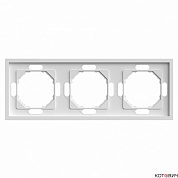 Рамка 3п белый фарфор PFR00-5003-01 soft touch Эмили