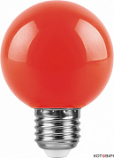 Лампа  для белт-лайт  E27  LED   3W  красный  230V  G60 LB-371 Feron