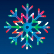 Фигура LED подвес, Снежинка 40*40см 48LED,RGB,IP20 ULD-H4040-048/DTA RGB IP20 SNOWFLAKE UNIEL