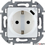 Розетка механизм 1п с/з белый +USB 1 гнездо INSPIRIA