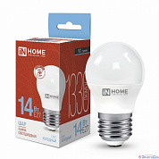 Лампа  E27  LED  Шар   14W  6500К  G45  FR 1330Lm  230V  LED-ШАР-VC IN HOME