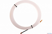 Протяжка нейлоновая кабельная d-3,0мм L=15м, белая, латунный наконечник, заглушка REXANT