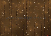 Гирлянда LED,  дождь, IP65, т/белый, 2,0м х 3,0м, статичная, бел. шнур, 600LED соед. NEON-NIGHT