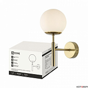 Бра настенное 1*G9 50W AURORA ONE-G9-LT матовый плафон, латунный корпус IN HOME