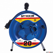 Удл. на мет.кат. 4гн 20м с/з КГ 3*2,5, синий, PRF02-41-20 (50023) Stekker
