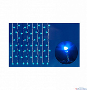 Гирлянда LED,  занавес, IP67, синий, 2,0м х 3,0м, статич,бел.пр,240LED ULD-C2030-240/SWK BLUE UNIEL