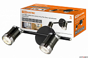 Спот  2*GU10 50W 230В,50 Гц, Юкка, черный/хром IP44 TDM